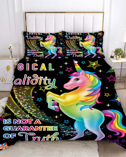 Neon Quote Unicorn Bedding
