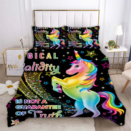 Neon Quote Unicorn Bedding