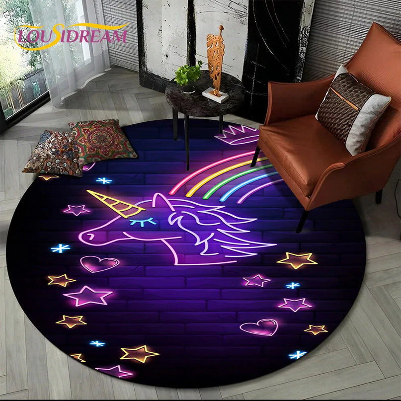 Winged Anime Unicorn Rug