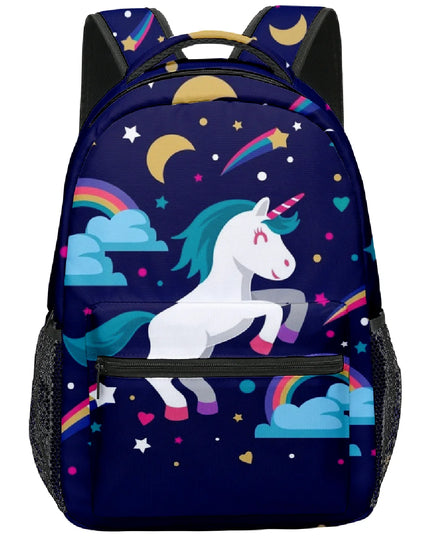 Sky Blue 3D Unicorn School Backpack