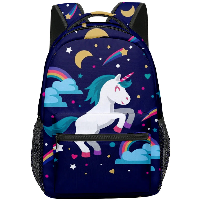 Sky Blue 3D Unicorn School Backpack
