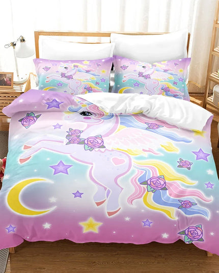 Winged Rose Unicorn Bedding