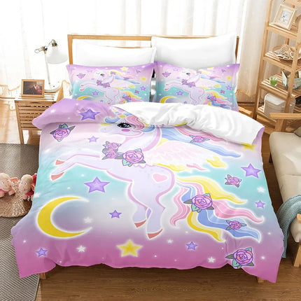 Winged Rose Unicorn Bedding