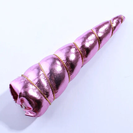 10 Pink Metallic Unicorn Horns