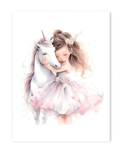 Butterfly Unicorn Wall Art for Girls