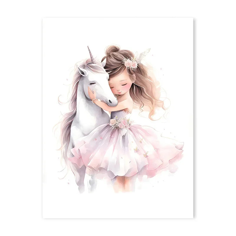 Butterfly Unicorn Wall Art for Girls