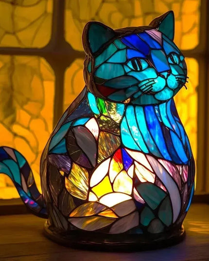 Stained Glass Unicorn Table Lamp