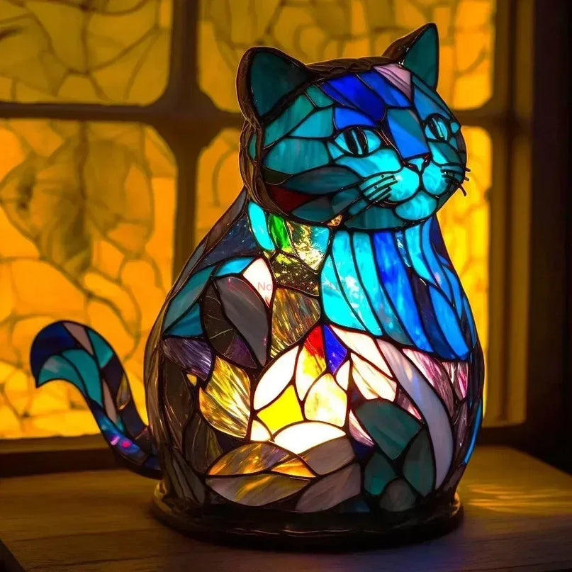 Stained Glass Unicorn Table Lamp