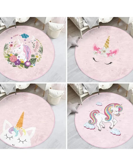 Floral Wreath Unicorn Rug