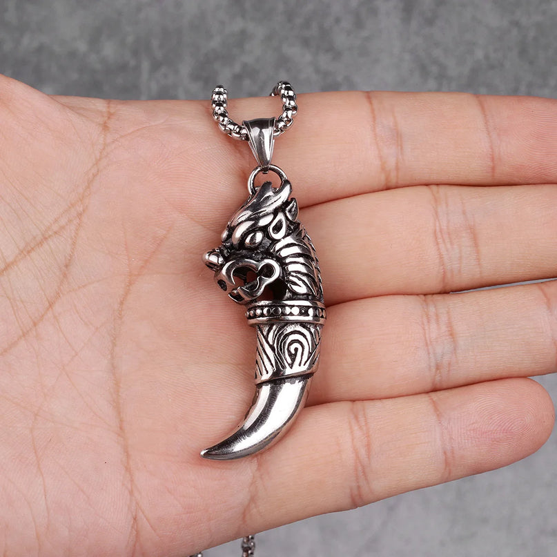 Gothic Unicorn Skull Necklace