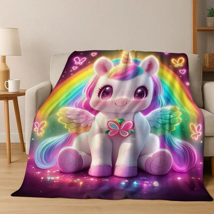 Bold 3D Fluffy Unicorn Blanket