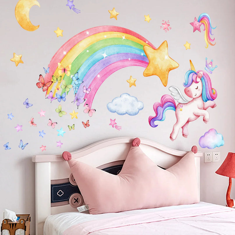 Rainbow Unicorn Wall Sticker