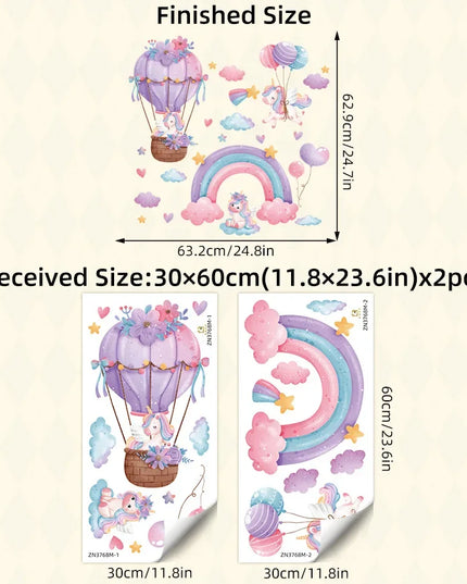 Unicorn Rainbow Wall Sticker Set