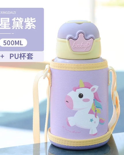 Kids Unicorn Water Bottle with Handle