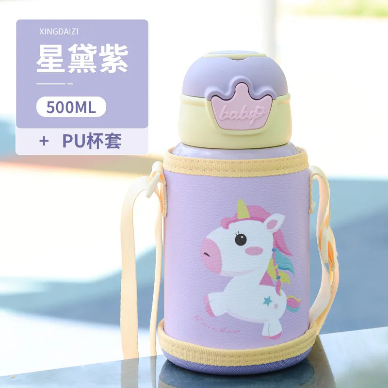 Kids Unicorn Water Bottle with Handle
