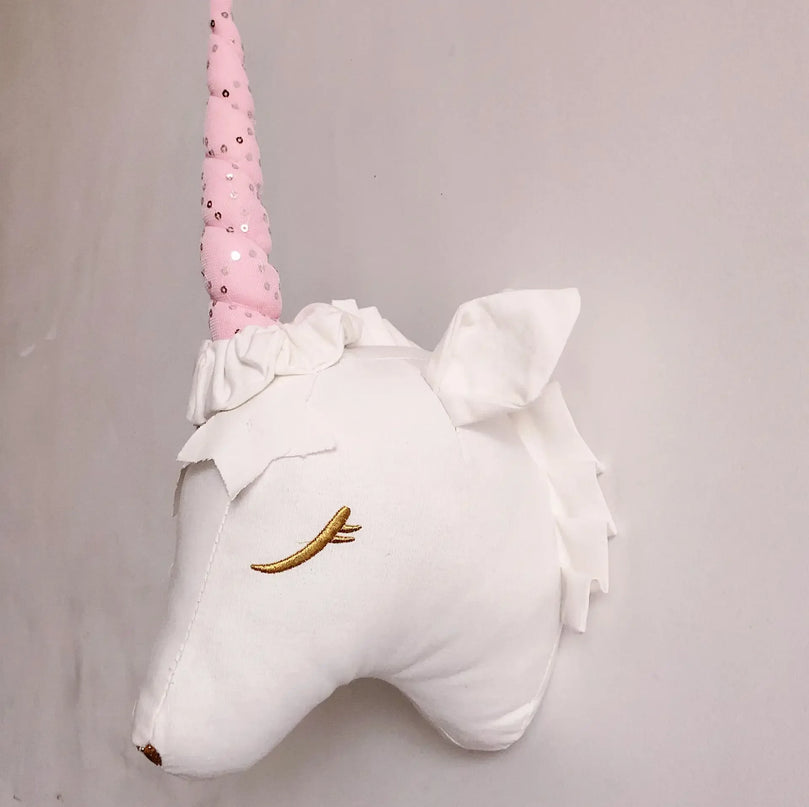3D Unicorn Head Wall Decor Mount