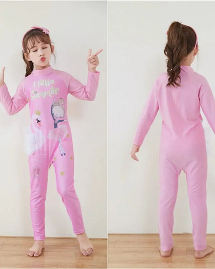 Pink Unicorn Infant Swimsuit Set