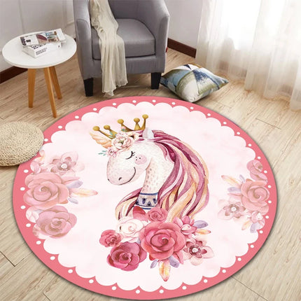 Crowned Unicorn Princess Rug
