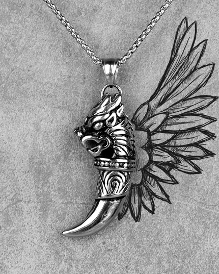 Gothic Unicorn Skull Necklace