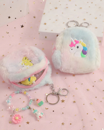 Pink Plush Bookbag Purse