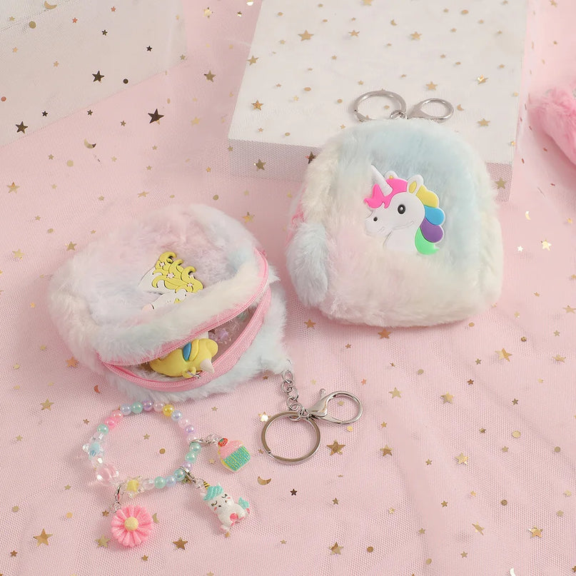 Pink Plush Bookbag Purse