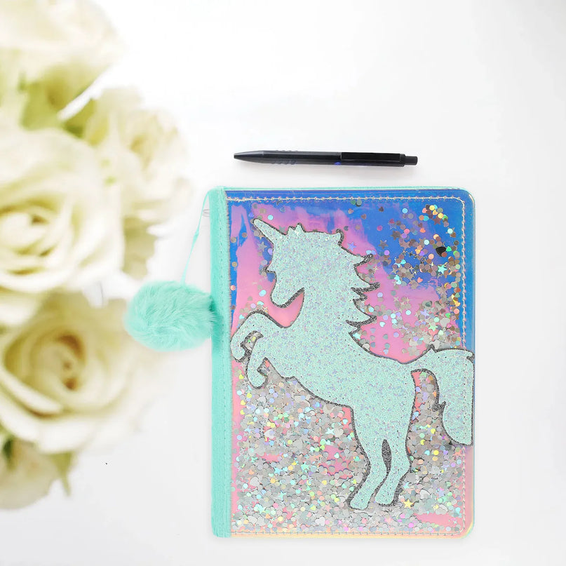 Sparkly Unicorn Glitter Notebook