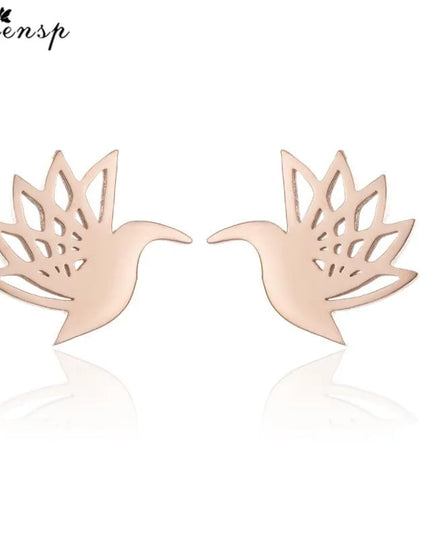 Black Matte Unicorn Stud Earrings