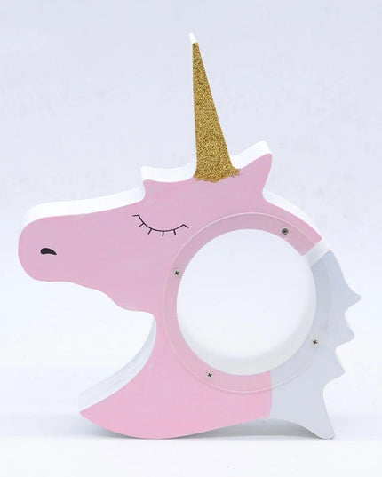 Sparkly Unicorn Head Piggy Bank