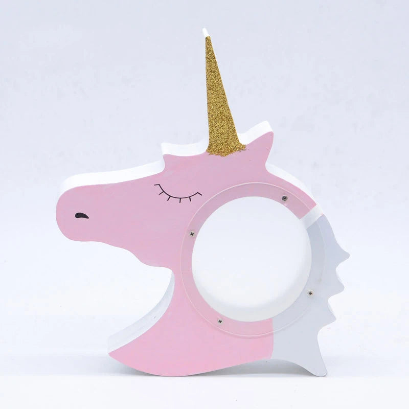Sparkly Unicorn Head Piggy Bank