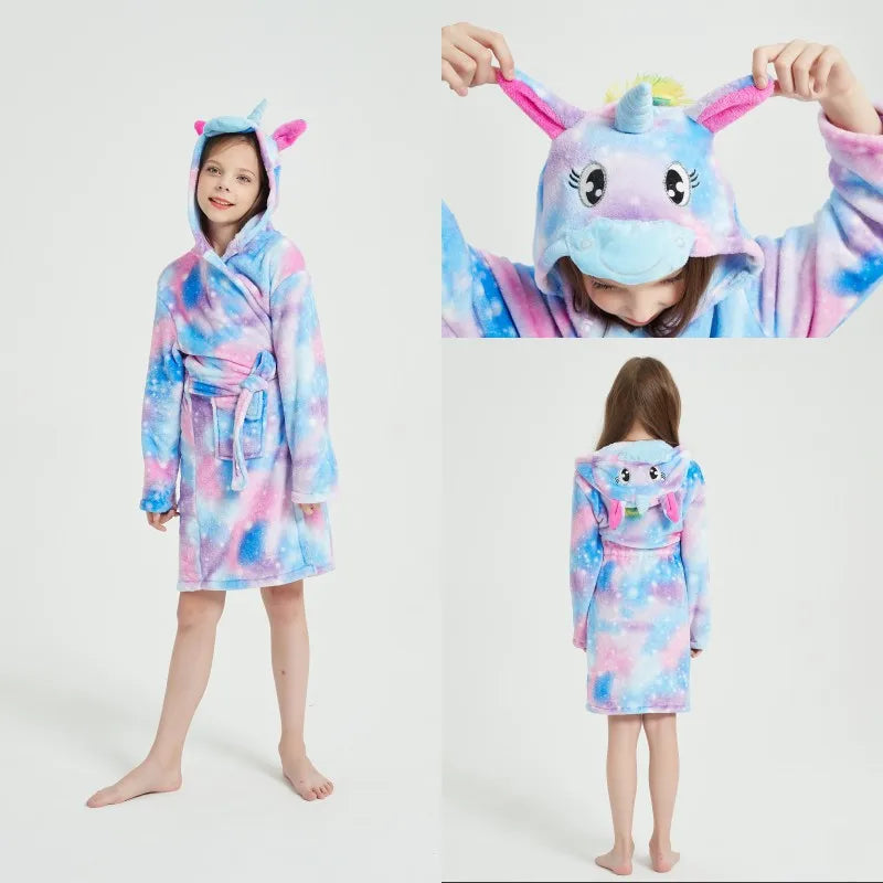 Warm Galaxy Unicorn Wrap Robe