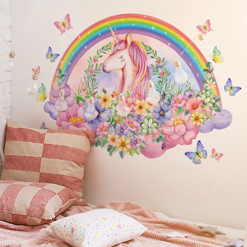Large Unicorn Wall Sticker for Girls