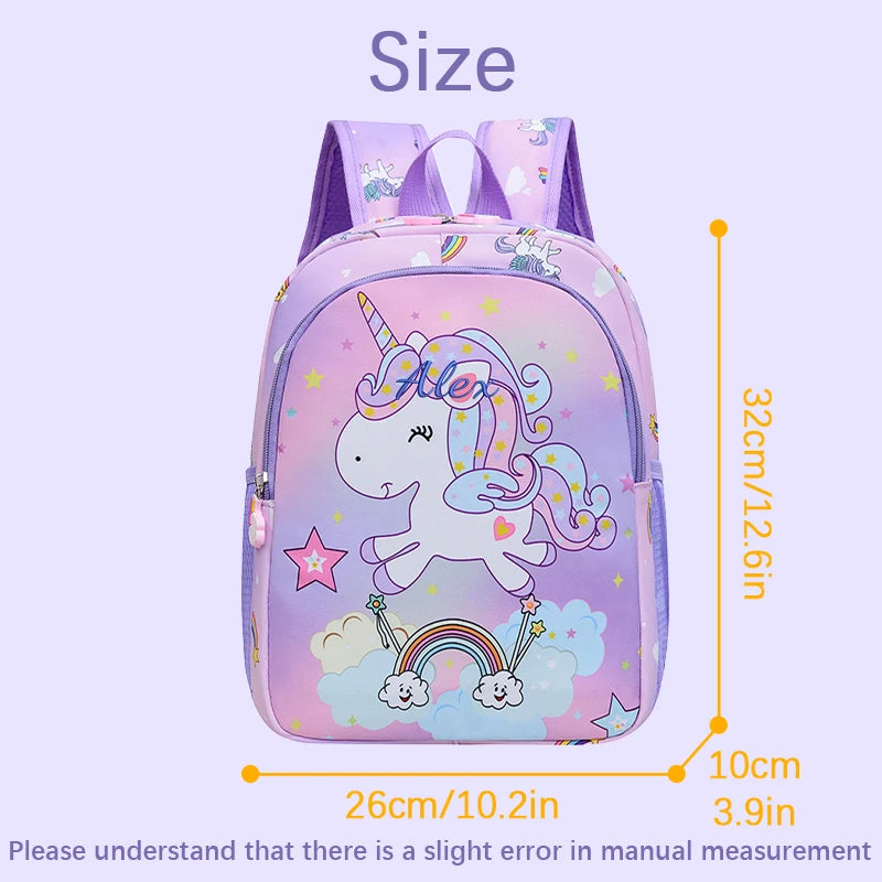 Blue Embroidered Unicorn Backpack