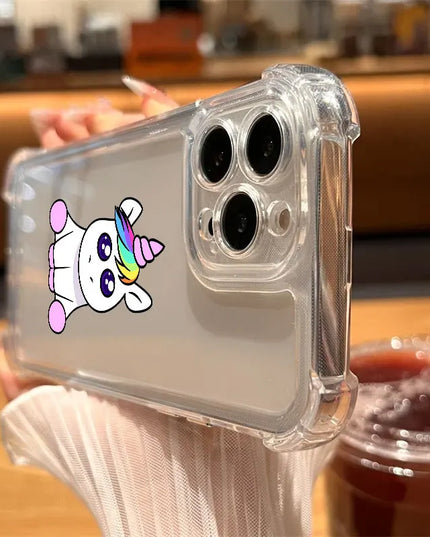 Chubby Unicorn Rainbow Clear Case