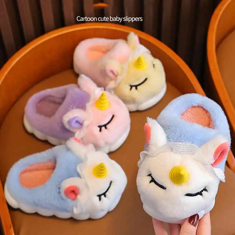 Cuddly Kids Unicorn Slippers