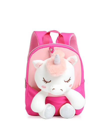 Red Unicorn Stuffed Toddler Backpack