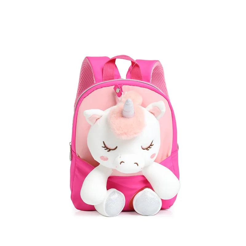 Red Unicorn Stuffed Toddler Backpack