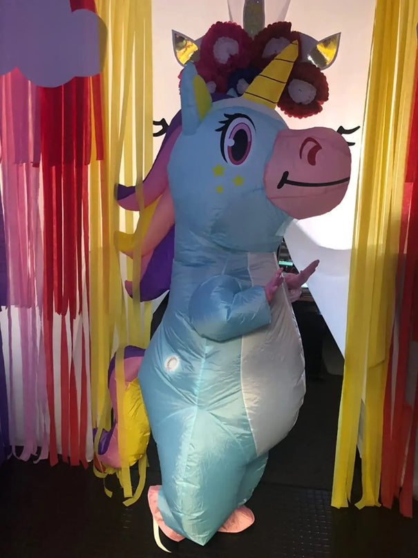 Teal Inflatable Costume - Unicorn Adult