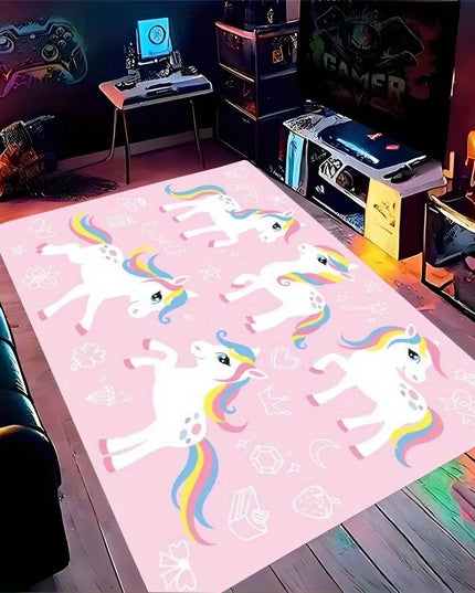 Galloping Unicorn Pattern Rug