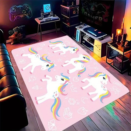Galloping Unicorn Pattern Rug