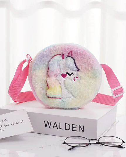 Rainbow Plush Unicorn Purse