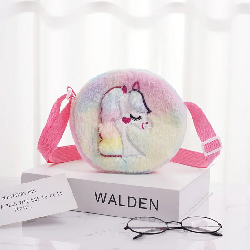 Rainbow Plush Unicorn Purse