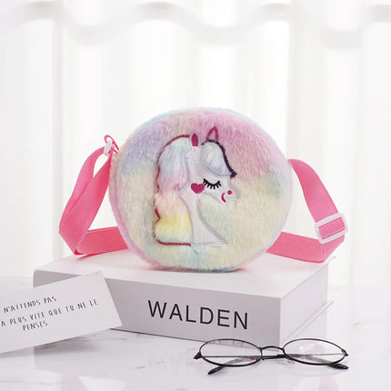 Rainbow Plush Unicorn Purse