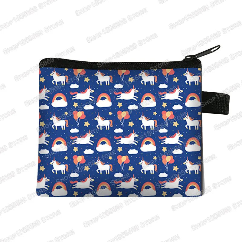 Navy Unicorn Small Purse