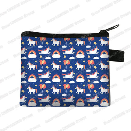 Navy Unicorn Small Purse