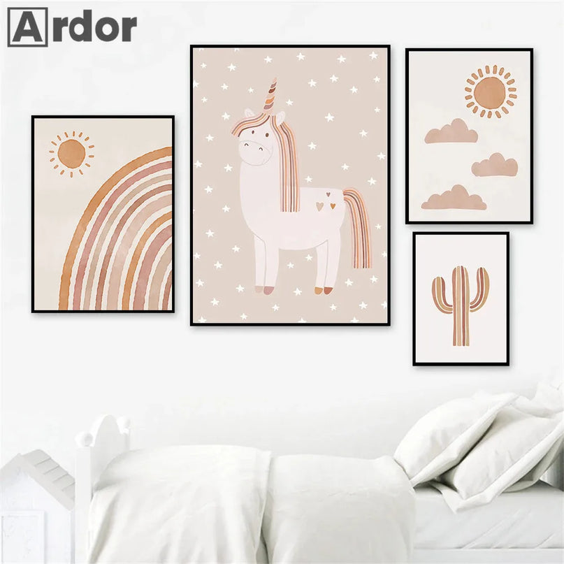 Magical Unicorn Wall Art for Nursery