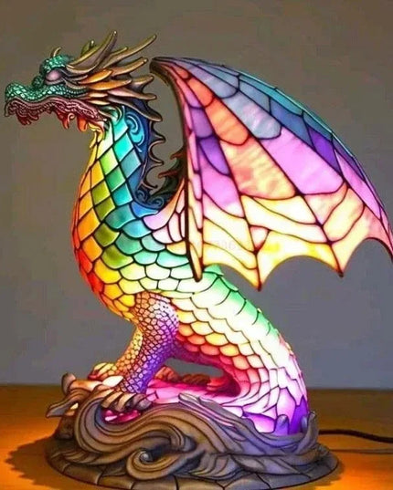 Stained Glass Unicorn Table Lamp