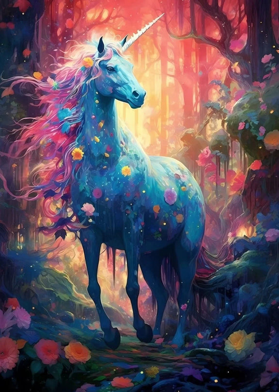Unicorn Birthday Wall Art Print