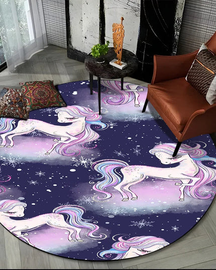 Purple Balloon Unicorn Rug