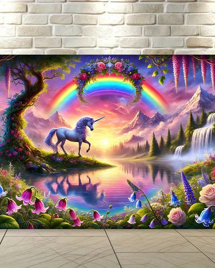 Magical Rainbow Unicorn Tapestry