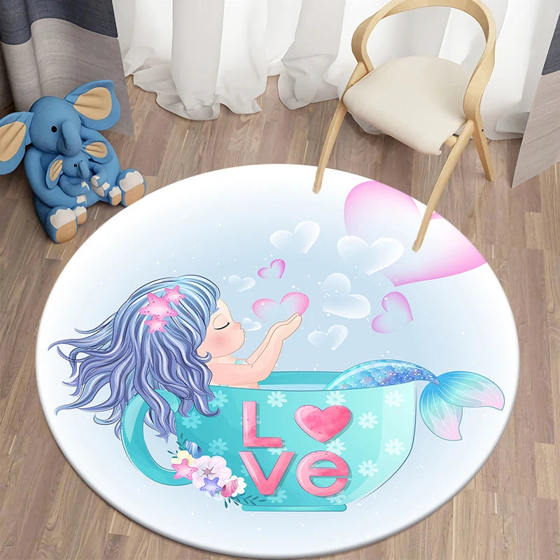 Magical Mermaid Unicorn Rug